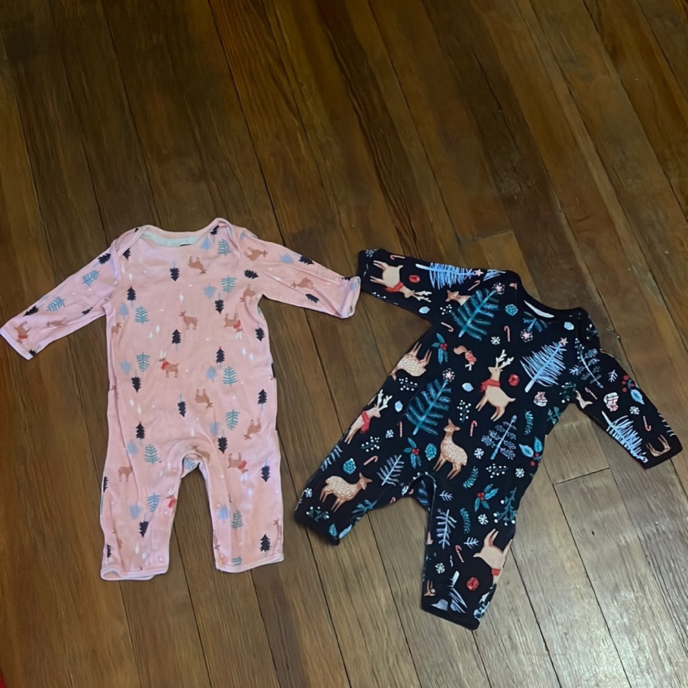 Christmas old navy baby pjs